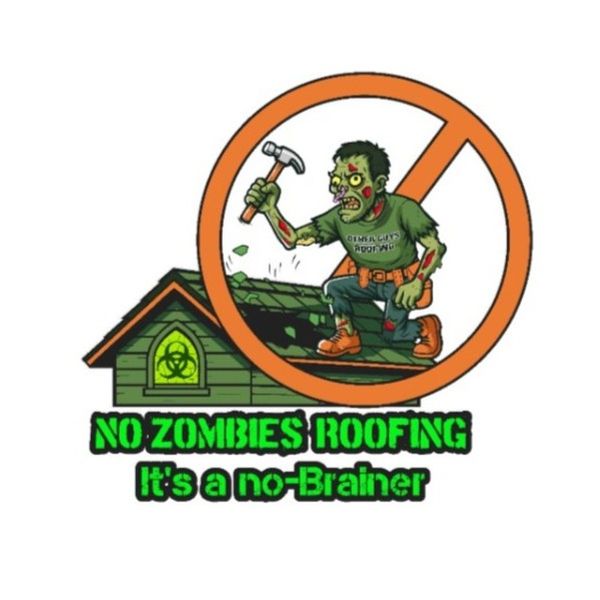 No Zombies Roofing Logo